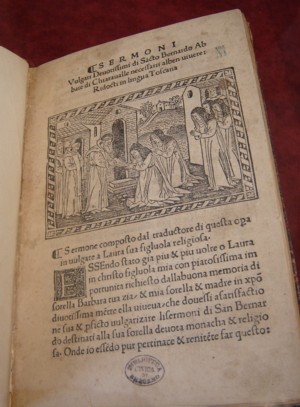 Sermoni vulgari devotissimi (1494), dono di G. Zavaritt